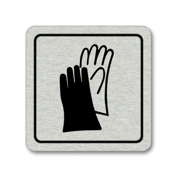 Poháry.com® Piktogram Ochranné rukavice stříbro