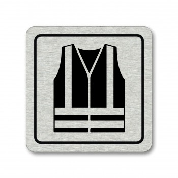 Poháry.com® Piktogram Reflexní vesta stříbro