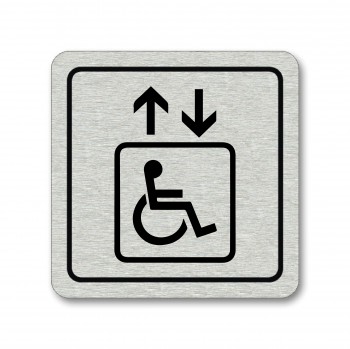 Poháry.com® Piktogram Výtah pro invalidy stříbro