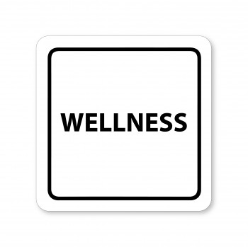 Poháry.com® Piktogram wellness bílý hliník