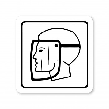 Poháry.com® Piktogram Ochranná maska bílý hliník