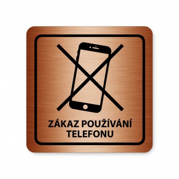 Poháry.com® Piktogram Zákaz telefonu 2 bronz