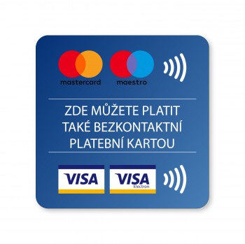 Poháry.com® Piktogram bezkontaktní platba kartou
