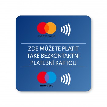 Poháry.com® Piktogram bezkontaktní platba kartou Mastercard