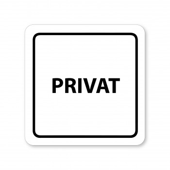 Poháry.com® Piktogram privat bílý hliník