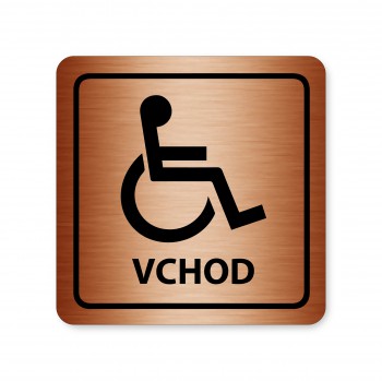 Poháry.com® Piktogram vchod pro invalidy bronz