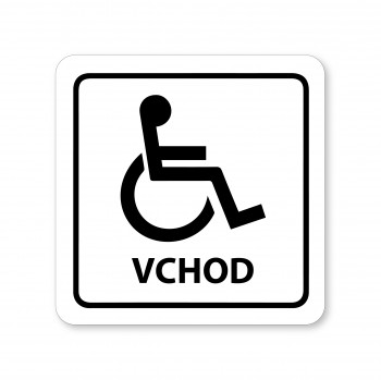 Poháry.com® Piktogram vchod pro invalidy bílý hliník