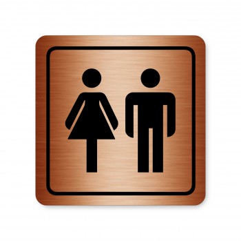 Poháry.com® Piktogram WC muži/ženy bronz