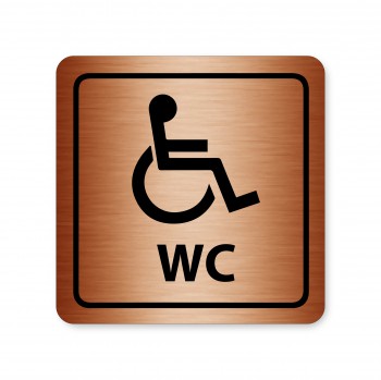 Poháry.com® Piktogram WC pro invalidy bronz