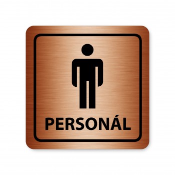 Poháry.com® Piktogram WC pro personál muži bronz
