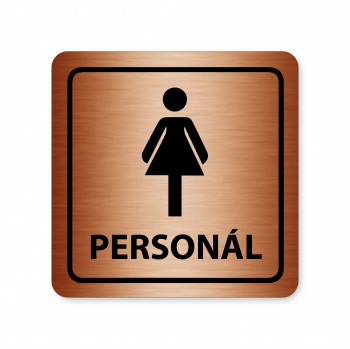 Poháry.com® Piktogram WC pro personál ženy bronz