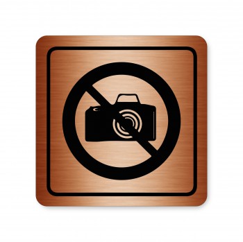 Poháry.com® Piktogram zákaz fotografování bronz