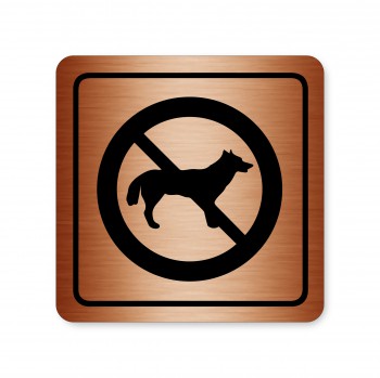 Poháry.com® Piktogram zákaz vstupu psů bronz