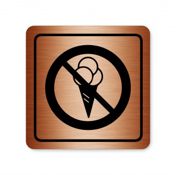 Poháry.com® Piktogram zákaz vstupu se zmrzlinou bronz