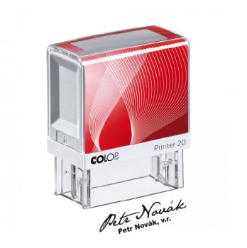 Poháry.com® Razítko s podpisem COLOP 20 bezbarvý polštářek / nenapuštěný barvou /
