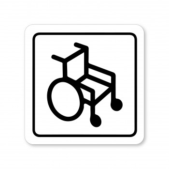 Poháry.com® Piktogram Invalidní vozík bílý hliník
