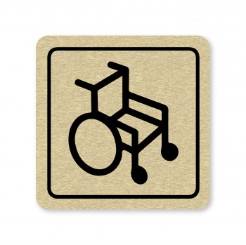 Poháry.com® Piktogram Invalidní vozík zlato