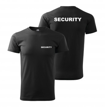 Poháry.com® Tričko SECURITY černé s bílým potiskem XXXL pánské