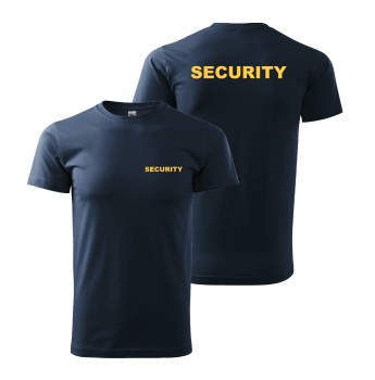 Poháry.com® Tričko SECURITY nám. modrá se žlutým potiskem XXXL pánské