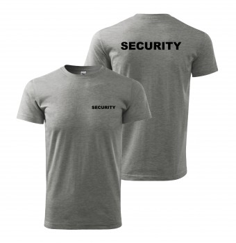 Poháry.com® Tričko SECURITY šedé s černým potiskem XXXL pánské