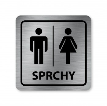 Poháry.com® Piktogram Sprchy muži/ženy 02 stříbro