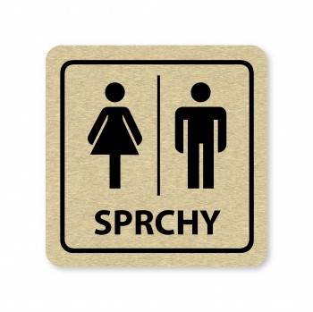 Poháry.com® Piktogram Sprchy ženy/muži 02 zlato