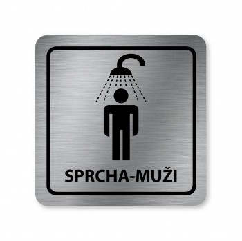 Poháry.com® Piktogram Sprcha-muži stříbro