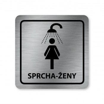 Poháry.com® Piktogram Sprcha-ženy stříbro