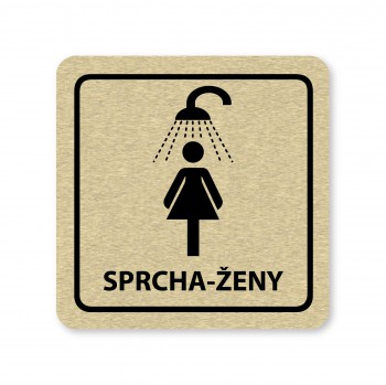 Poháry.com® Piktogram Sprcha-ženy zlato