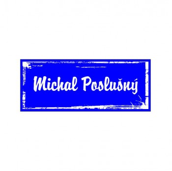 Poháry.com® Dveřní štítek M15 modrá+bílá
