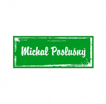 Poháry.com® Dveřní štítek M15 zelená+bílá