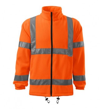 MALFINI ® Reflexní fleecová mikina HV Fleece Jacket Rimeck oranžová Velikost mikiny XL