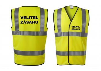 Poháry.com®  Reflexní vesta žlutá Velitel zásahu - XXL unisex