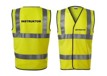 Poháry.com®  Reflexní vesta žlutá Instruktor - XXL unisex