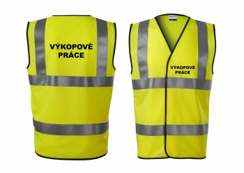 Poháry.com®  Reflexní vesta žlutá Výkopové práce - XXL unisex