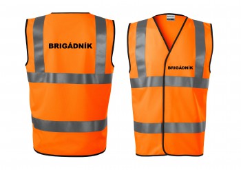 Poháry.com®  Reflexní vesta oranžová Brigádník - M unisex