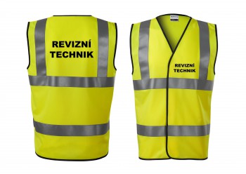 Poháry.com® Reflexní vesta žlutá Revizní technik M unisex