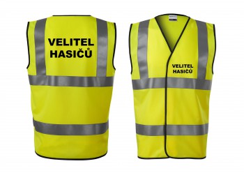 Poháry.com®  Reflexní vesta žlutá Velitel hasičů - XXL unisex