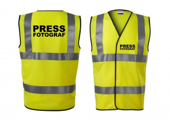Poháry.com® Reflexní vesta žlutá Press-Fotograf XXL unisex