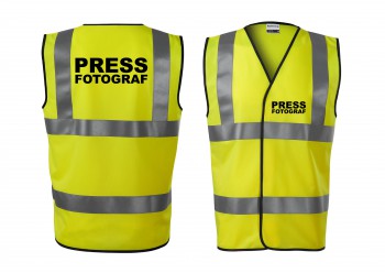 Poháry.com®  Reflexní vesta žlutá Press-Fotograf - XXL unisex