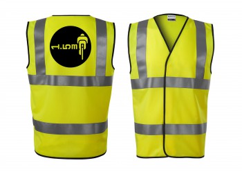 Poháry.com®  Reflexní vesta žlutá Odstup od cyklisty - M unisex