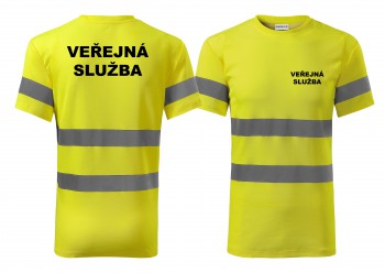 Poháry.com®  Reflexní tričko žlutá Veřejná služba - XL pánské