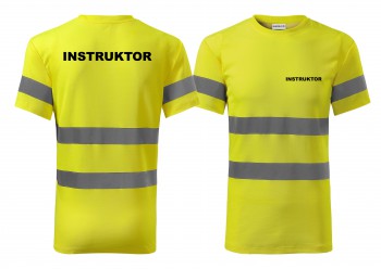 Poháry.com® Reflexní tričko žlutá Instruktor XXXL pánské