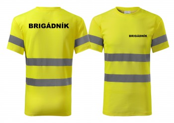 Poháry.com®  Reflexní tričko žlutá Brigádník - XXXL pánské