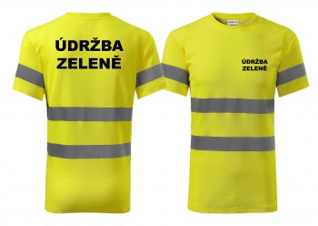 Poháry.com® Reflexní tričko žlutá Údržba zeleně XXXL pánské