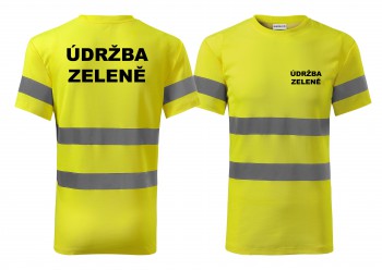 Poháry.com®  Reflexní tričko žlutá Údržba zeleně - XXL pánské