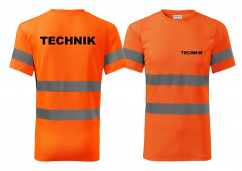 Poháry.com® Reflexní tričko oranžová Technik XXXL pánské