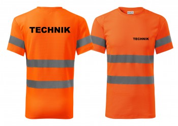 Poháry.com®   Reflexní tričko oranžová Technik - XXL pánské