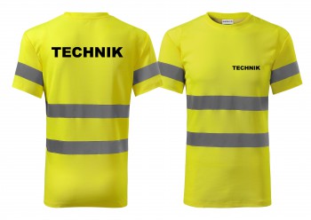 Poháry.com® Reflexní tričko žlutá Technik XXXL pánské