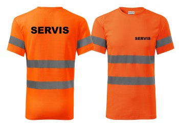 Poháry.com® Reflexní tričko oranžová Servis M pánské